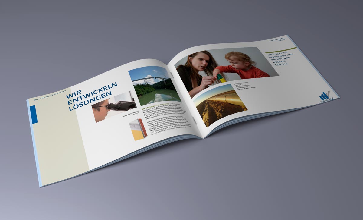 Image-Broschüre für die WIG Wietersdorfer Holding GmbH. Doppelseite 4